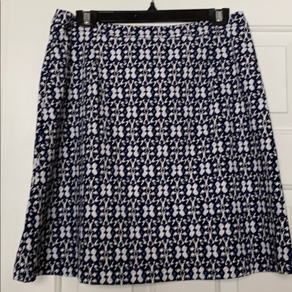 NWOT Margaret M Navy and White Aline skirt - Picture 2 of 6